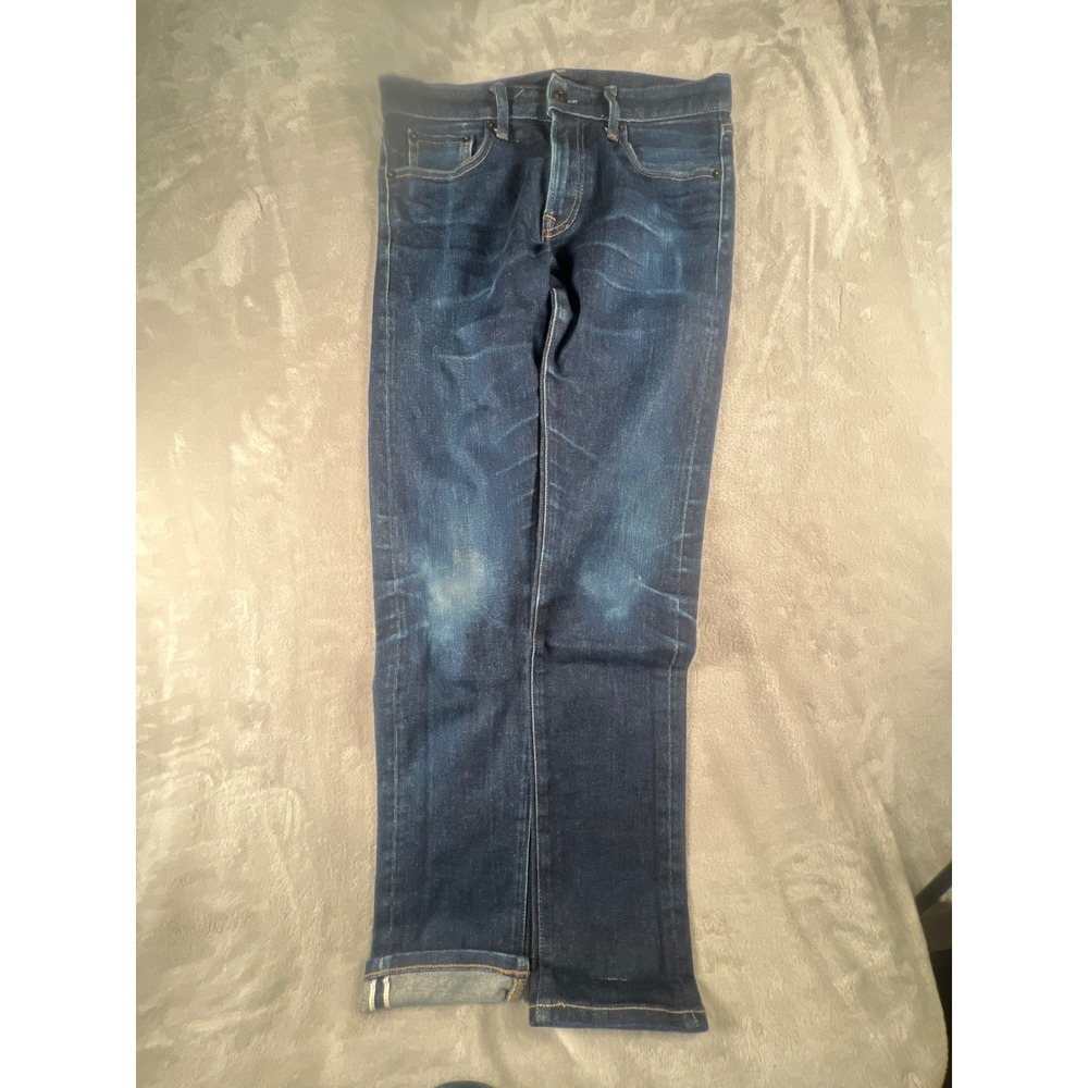 Uniqlo Jeans Slim Fit Selvedge Denim Dark‎ Wash Indigo 321-413154 Mens 29x32